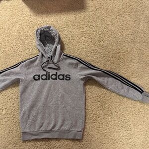 Adidas Men's Gray Hoodie size S, with Black Accents